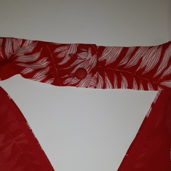 𝅺1. State Romper Womens 0 Havanna Red Printed Romper‎ Rayon Lightweight NWT - Picture 4 of 7